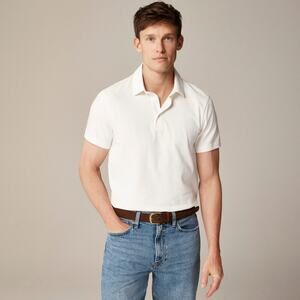 J. Crew Sueded cotton polo shirt